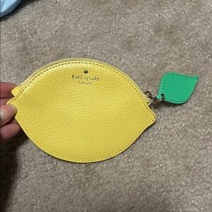 Kate Spade Lemon-Shaped Yellow Coin Pouch